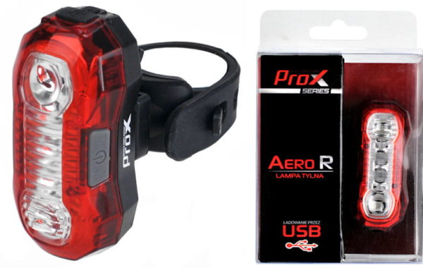 LAMPA TYŁ PROX „AERO R” 2-LED 0,5W microUSB