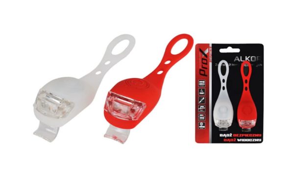 ZESTAW LAMP PROX ALKOR SILICONOWE BIAŁA / CZERWONA