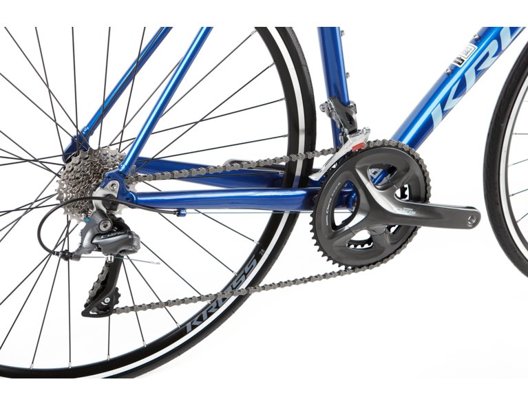 wygodny rower szosowy w kolorze niebieskim