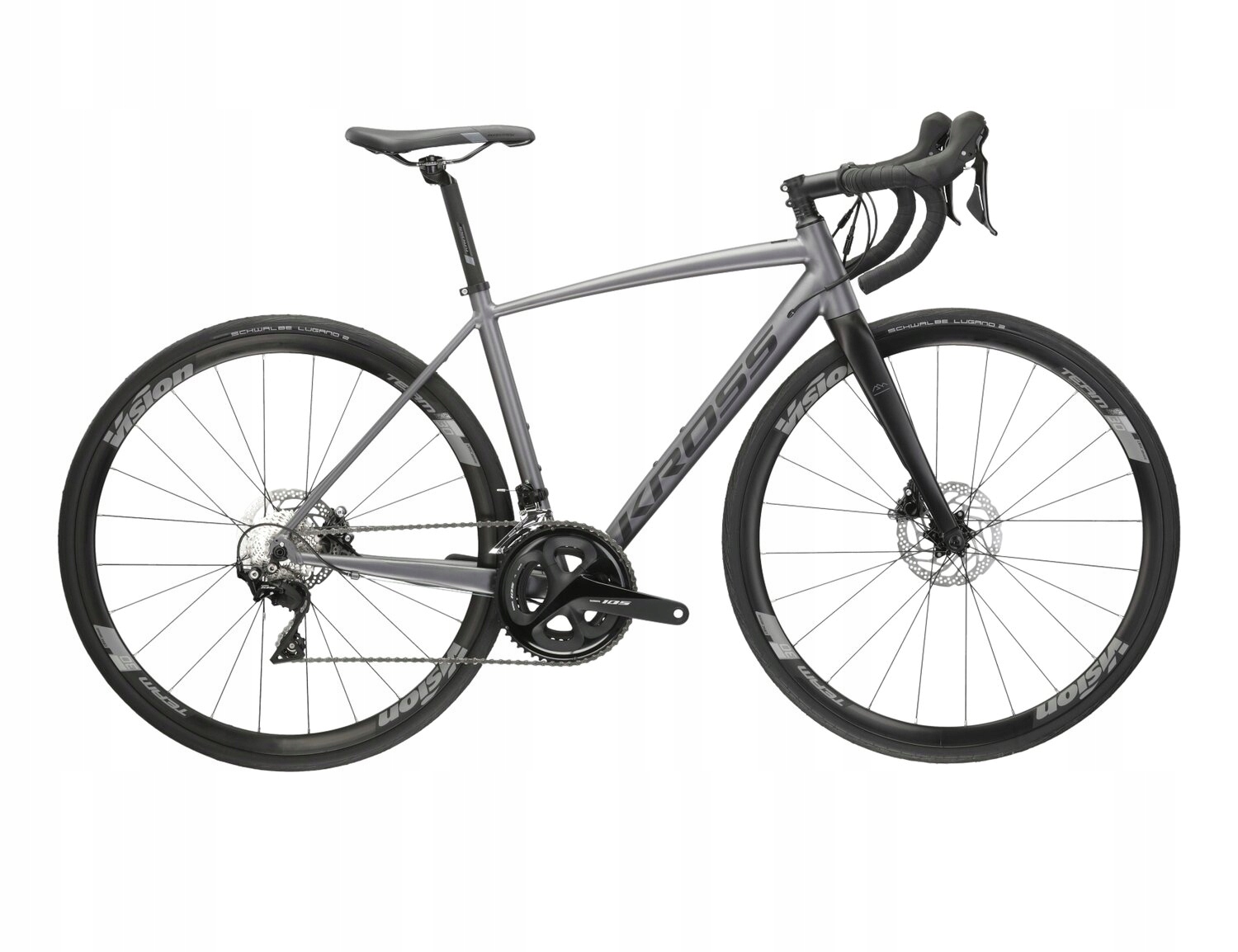Rower szosowy Kross Vento 5.0 Disc rama 23 cale koło 28 ” szary