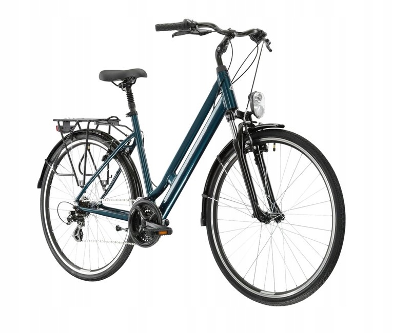 ROWER TREKINGOWY KROSS SENTIO 2.0 S(18") 28 TURKUSOWY SZARY POŁYSK