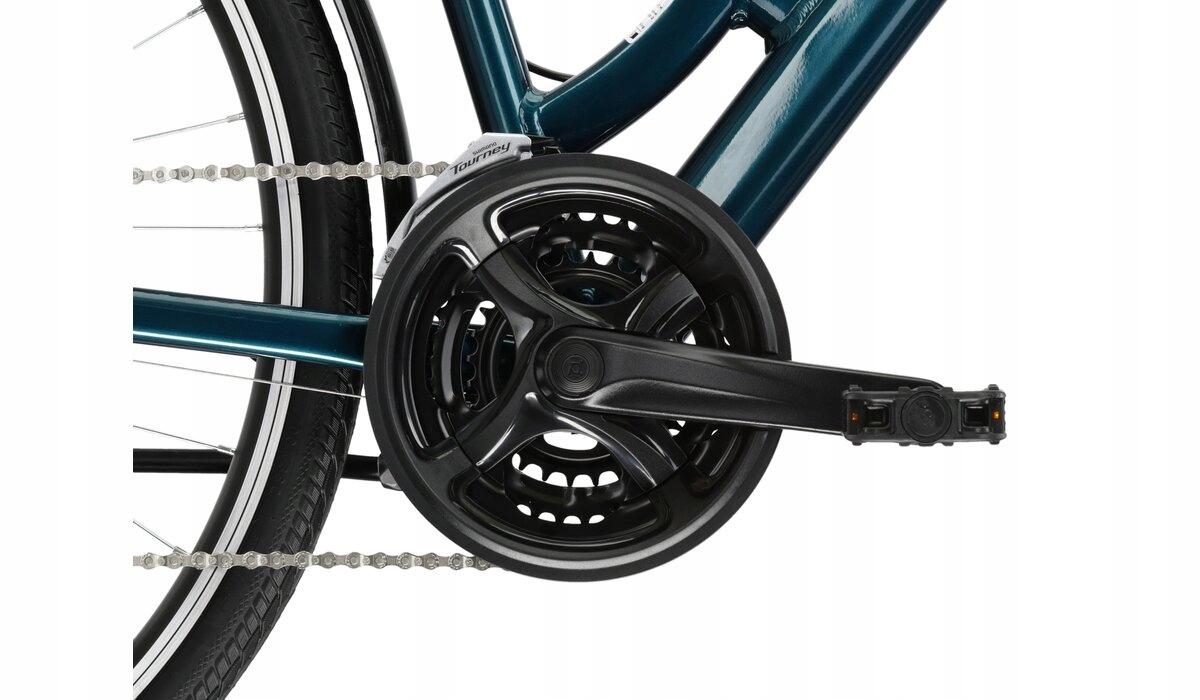 ROWER TREKINGOWY KROSS SENTIO 2.0 S(18") 28 TURKUSOWY SZARY POŁYSK