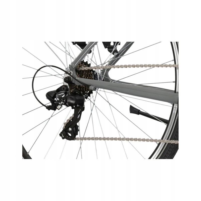 Rower trekkingowy KROSS TRANS 1.0 M 28" M (19") SZARY CZARNY POŁYSK