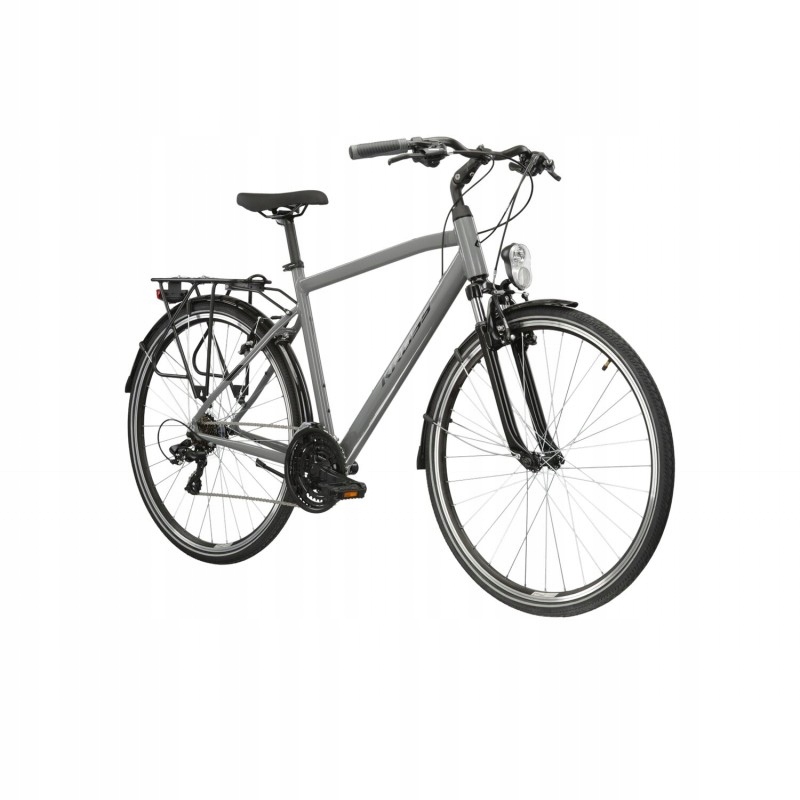 Rower trekkingowy KROSS TRANS 1.0 M 28" M (19") SZARY CZARNY POŁYSK